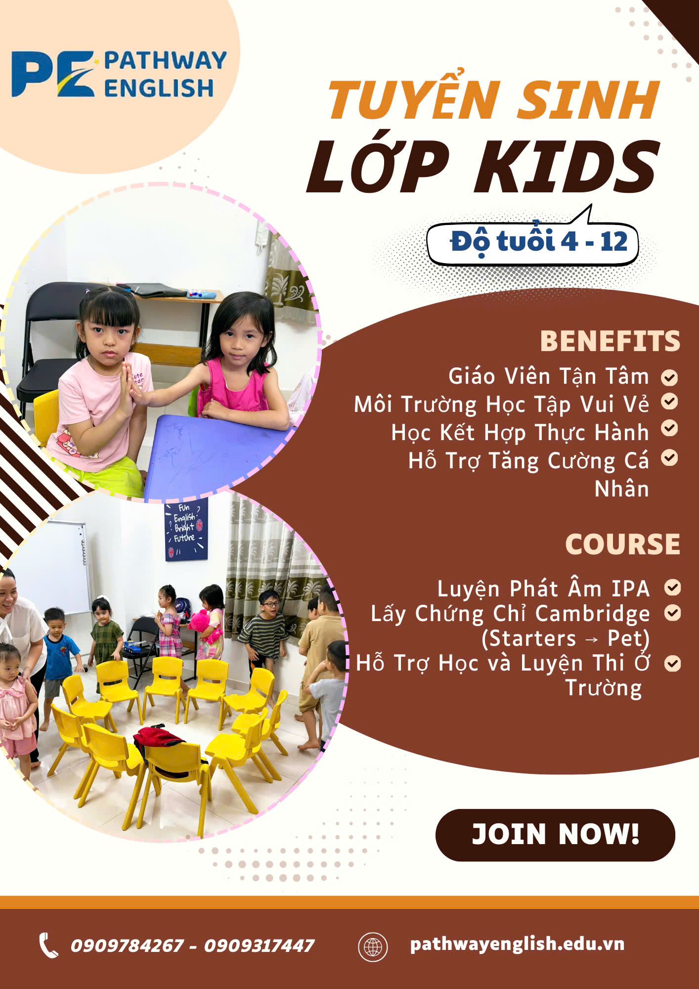 TUYỂN SINH LỚP KIDS TẠI PATHWAY ENGLISH